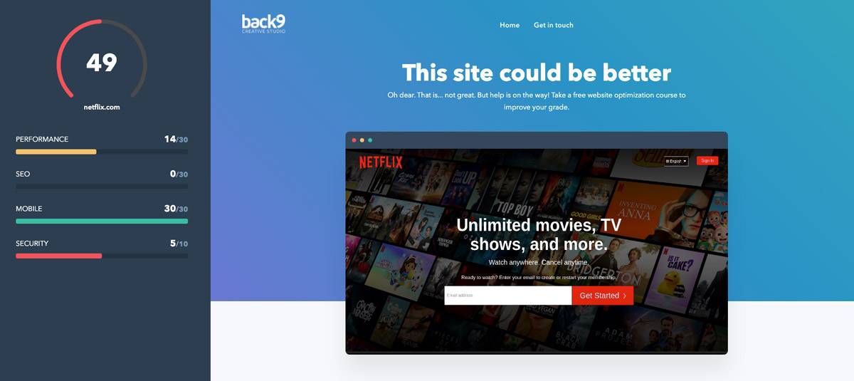 Back9-Creative-Website-Audit-Tool-Hubspot-Website-Grader-Netflix-Audit