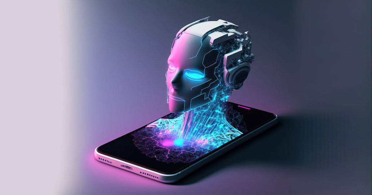 Image-of-Smartphone-with-Holographic-Chatbot-depicting-the-Future-of-Google-Conversation-and-AI