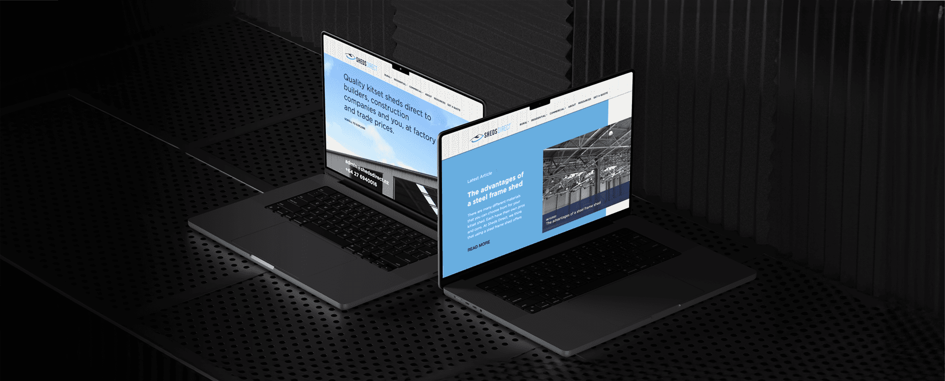 Sheds Direct Website On 2 Laptops