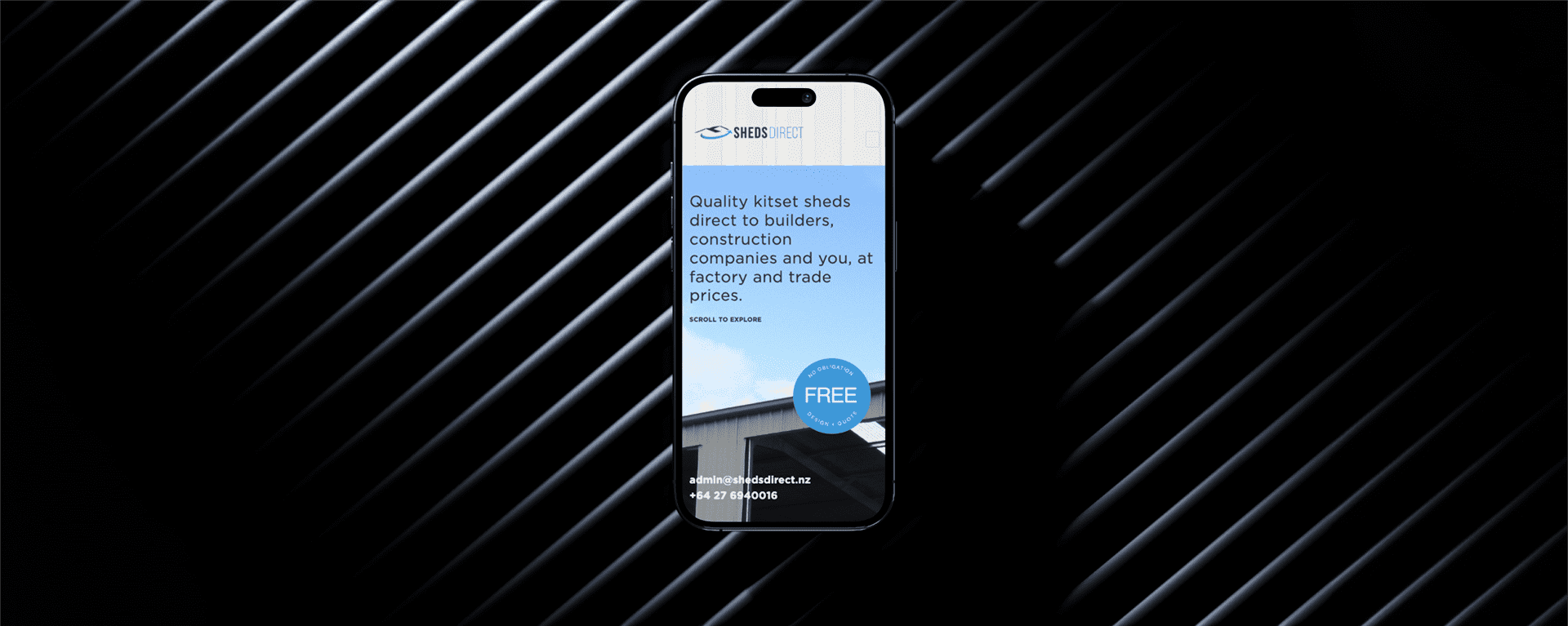 Sheds Direct Website On A Mobile Phone