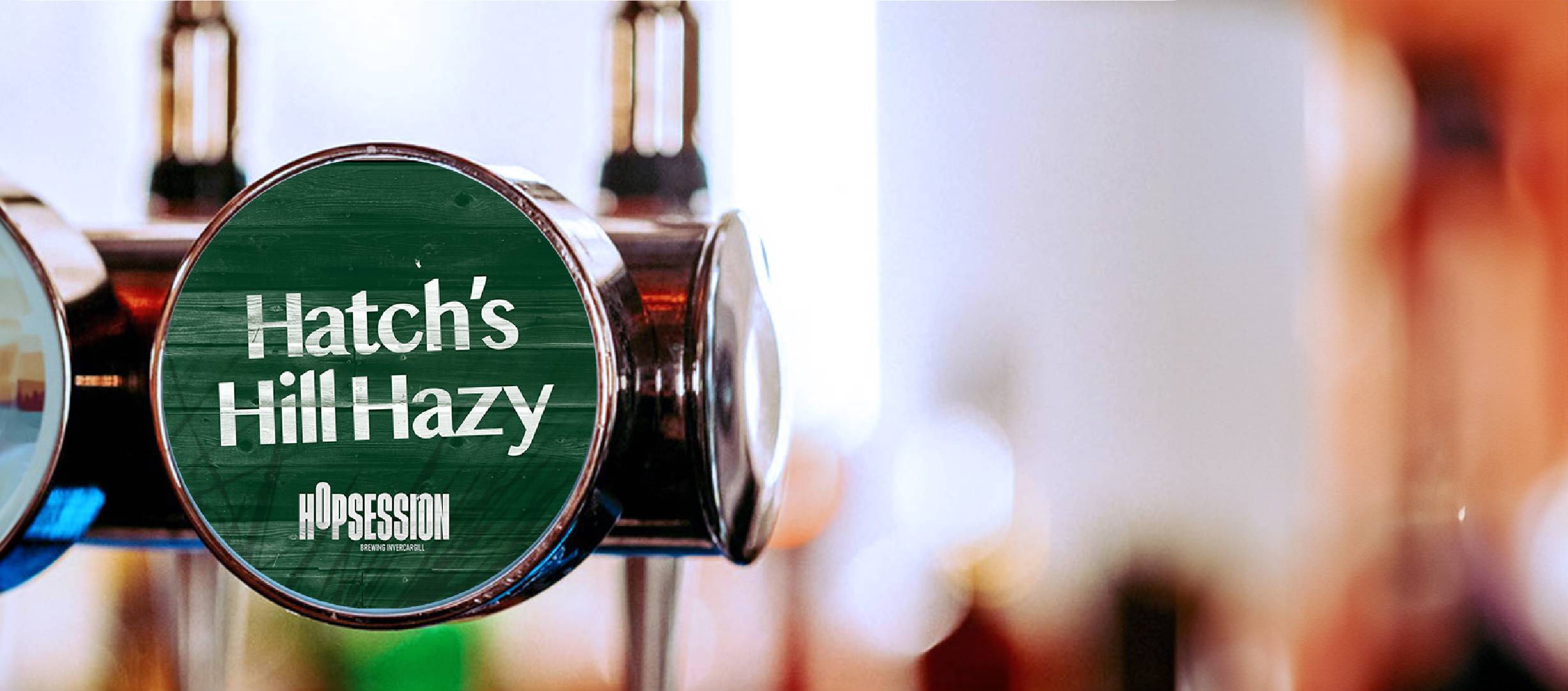 Hopsession Hatchs Hill Hazy Bar Tap Badge