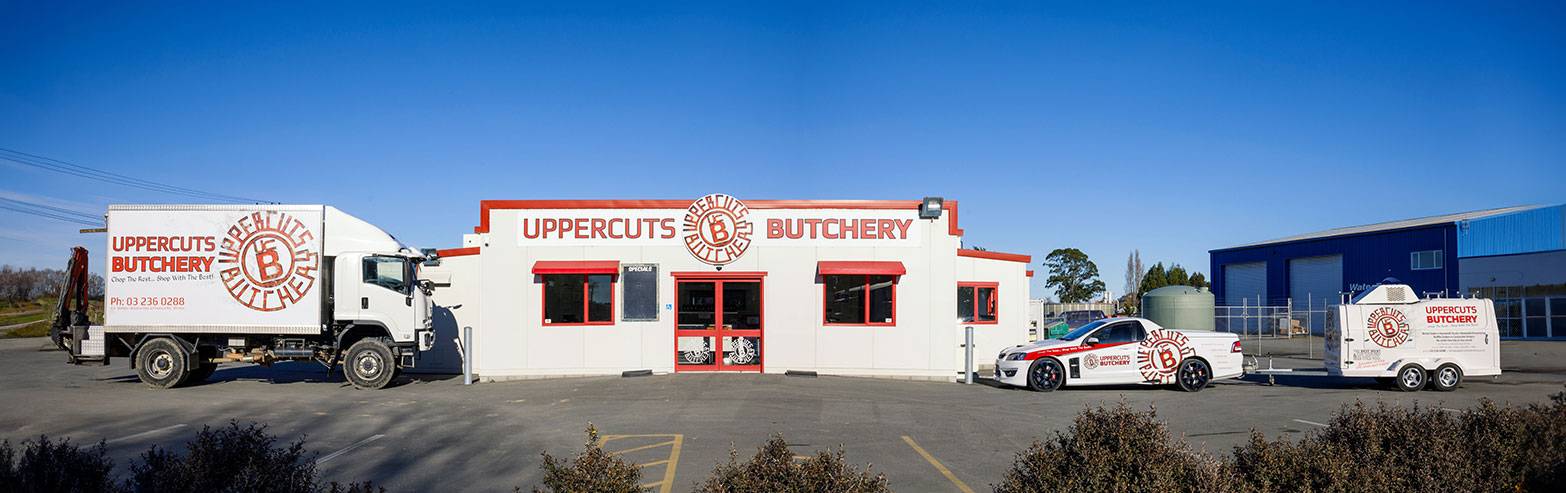 Uppercuts Butchery Building With Home Kill Truck And Ute Outside