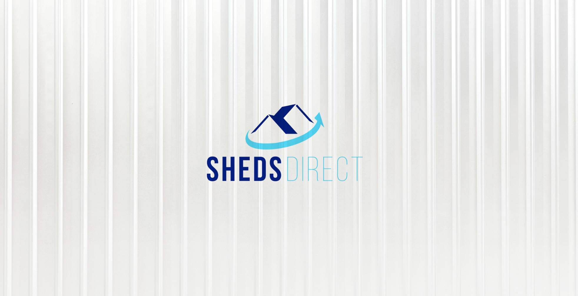 Sheds Direct Logo on Colorsteel background