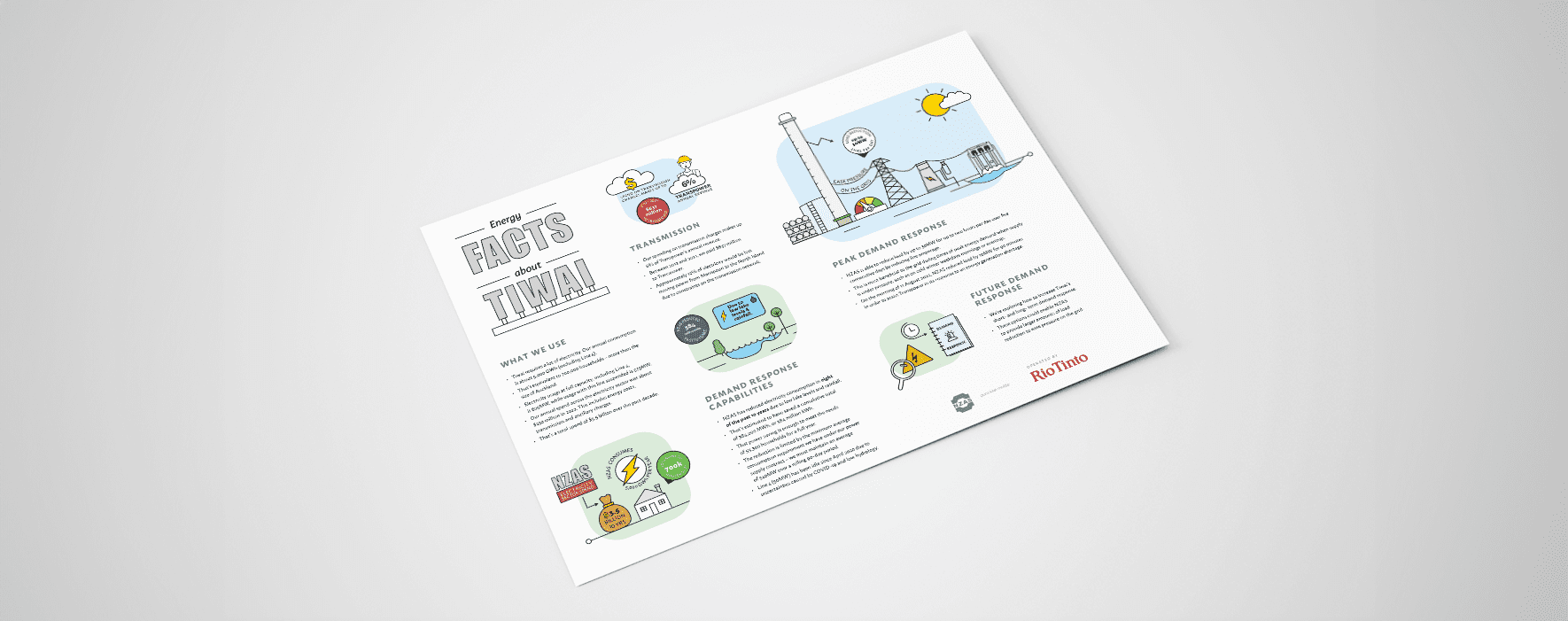 Image Of A Brochure With Infographics Designed By Back9 Creative On Facts About Tiwai