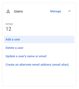 Add user in Google Workspace