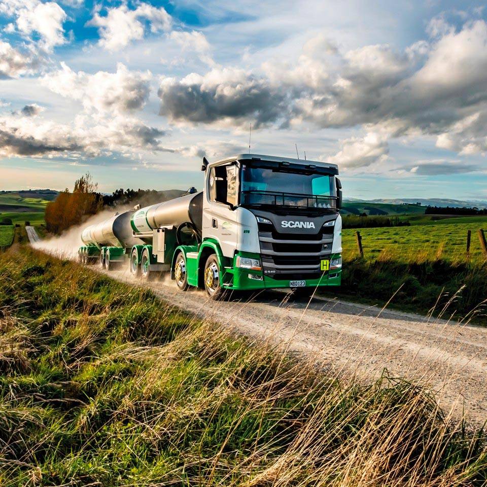 Open-Country-Milk-Tanker-on-Gravel-Road