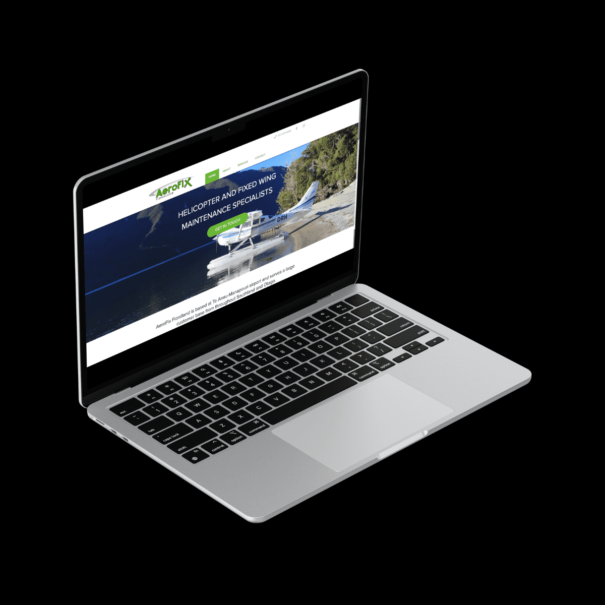 AeroFix Fiordland – Web Design by Back9Creative Banner Image