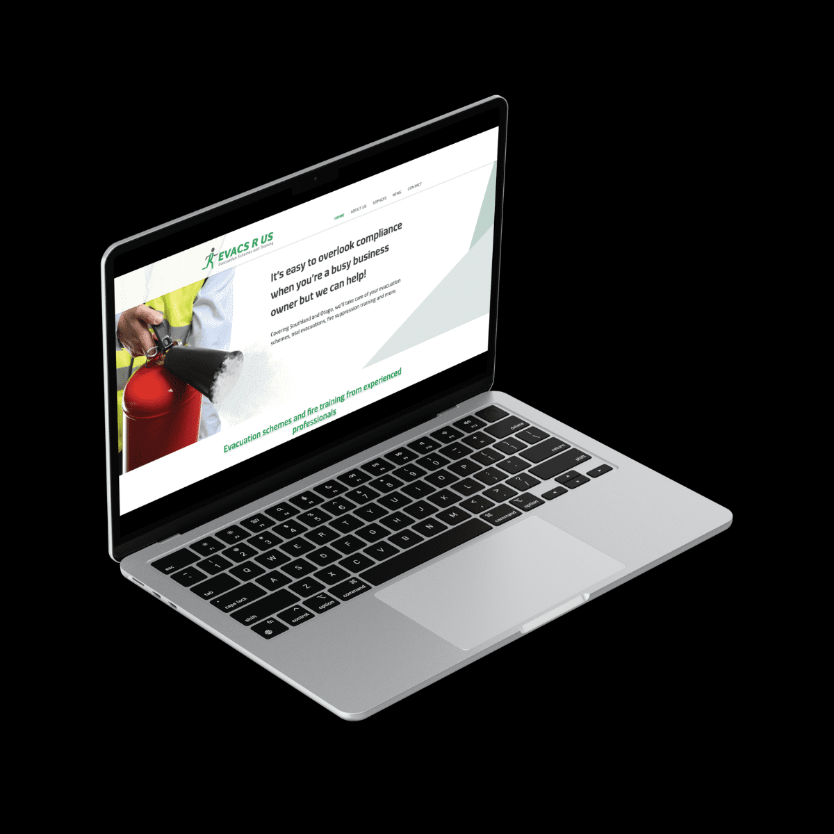Evacs R Us – Web Design by Back9Creative Banner Image