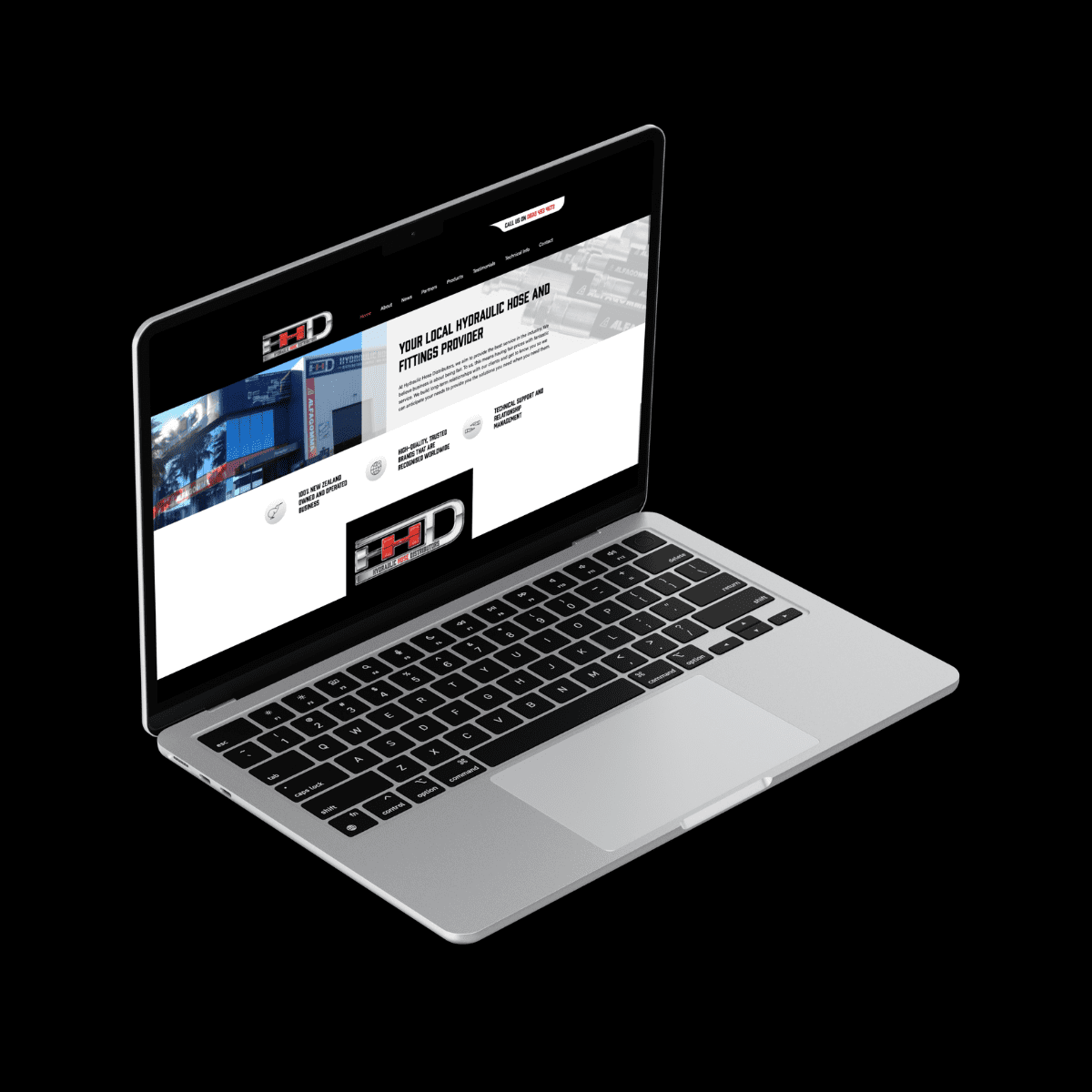 Hydraulic Hose Distributors – Web Design by Back9Creative Banner Image