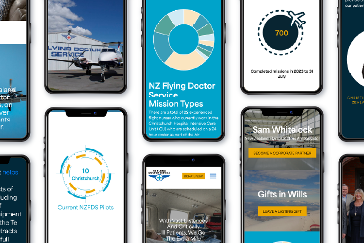 NZ-Flying-Doctors-Christchurch-UX-UI-Designs-on-mobile-mockups-by-back9-creative