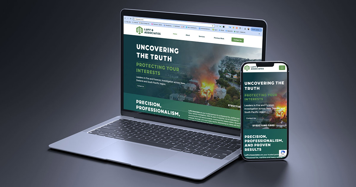 Fire Cause Aka Luff and Associates – Website Project by Back9 Banner Image