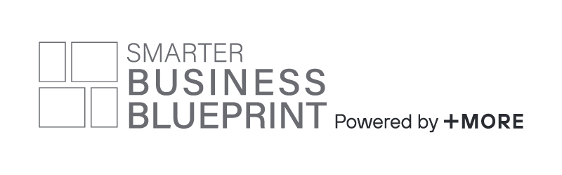 Smarter Business Blue Print Logo By +More