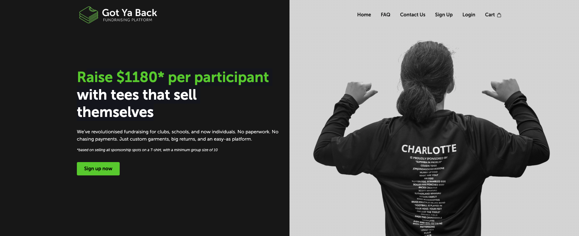 Got Ya Back Website home page
