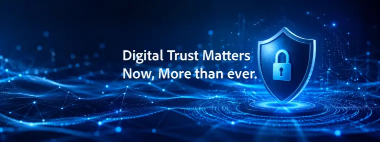 Cyber Security Banner Showing A Digital Shield, Secure Lock And Protected Network Connections Across A Modern Data Landscape.