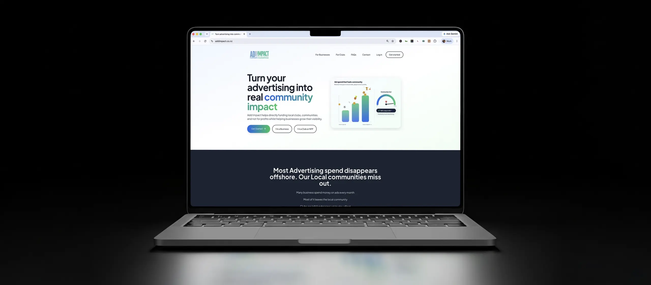 Homepage-On-Laptop-Of-Add-Impact-Platform